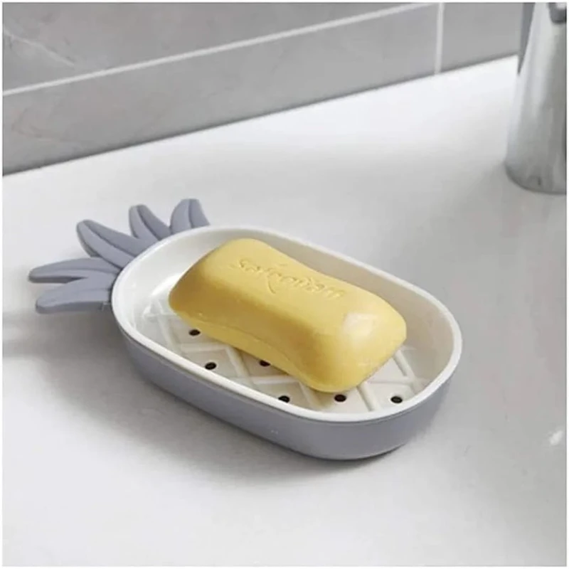 Мыльница İS7 Ананас белый/серый, 14x9 см Мыльница İS7 Ананас белый/серый, 14x9 см