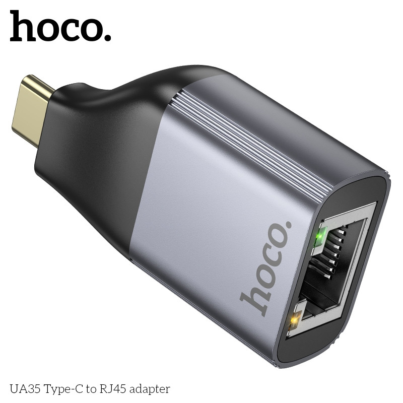 Адаптер Hoco UA35 USB-C RJ45 Ethernet Адаптер Hoco UA35 USB-C RJ45 Ethernet
