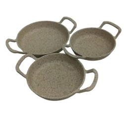 Tava dəsti Sahan SHA-00005563, qranit, bej, 16/18/20 sm