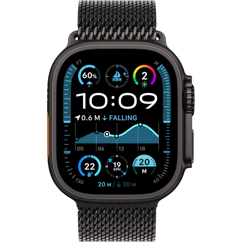Умные часы Apple Watch Ultra 2 GPS + Cellular 49mm Black Titanium Case with Black Titanium Milanese Loop - L