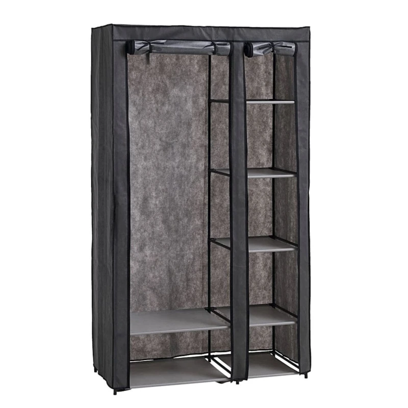 Портативный шкаф JYSK Damhus, 100x174x46 см, темно-серый Портативный шкаф JYSK Damhus, 100x174x46 см, темно-серый