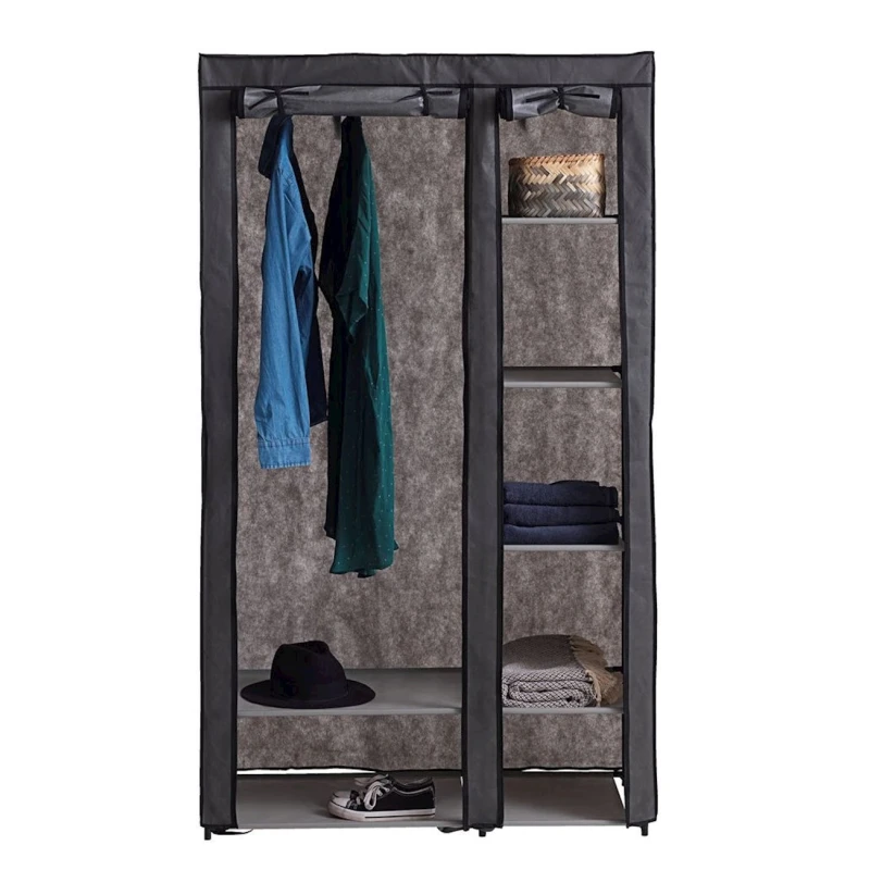 Портативный шкаф JYSK Damhus, 100x174x46 см, темно-серый Портативный шкаф JYSK Damhus, 100x174x46 см, темно-серый