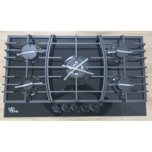 Газовая плита Nurline 5 конфорок, черная Газовая плита Nurline 5 конфорок, черная
