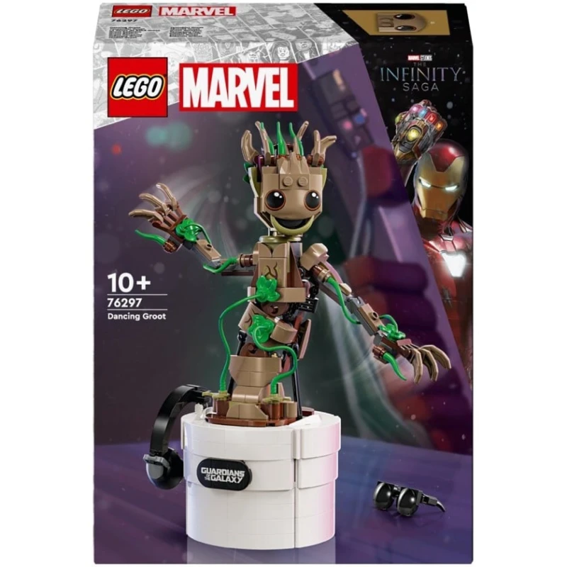 Конструктор LEGO Marvel: 76297 Dancing Groot, 459 элементов, 10+ лет