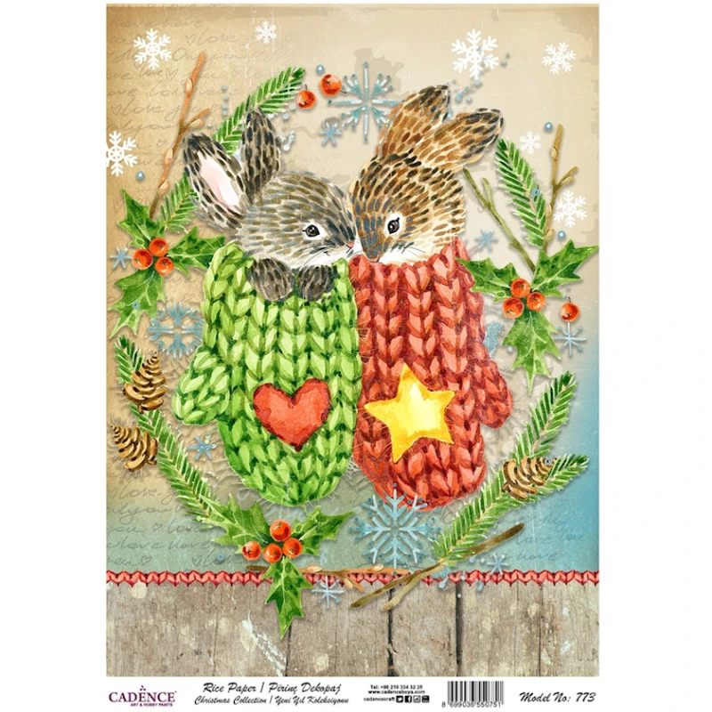 Рисовая бумага для декупажа Cadence A3,773 30x42 см