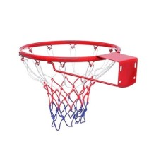 Oyun dəsti Lövhə ilə halqa, polad, qırmızı, ağ, mavi, diametri 48 sm, basketbol oyunu üçün - hju_7