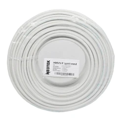 Монтажный кабель Neotek H05VV-F 2x0.75 мм2, 100 м, белый