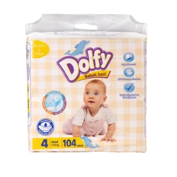Детские подгузники Dolfy 4, 7-14 кг, 104 шт Детские подгузники Dolfy 4, 7-14 кг, 104 шт