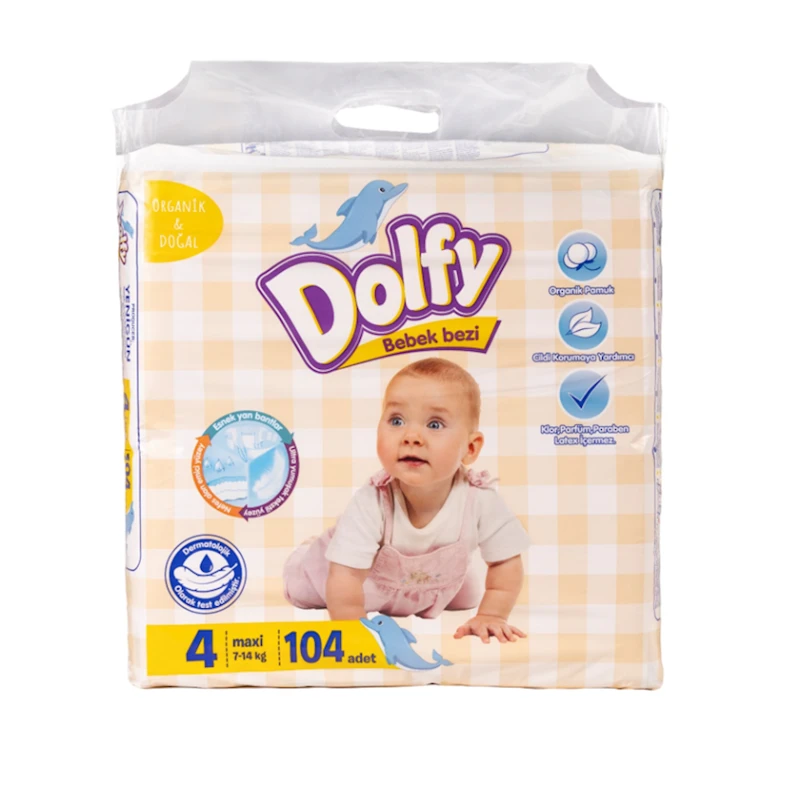 Детские подгузники Dolfy 4, 7-14 кг, 104 шт Детские подгузники Dolfy 4, 7-14 кг, 104 шт