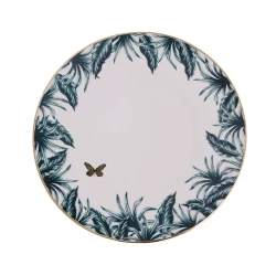 Набор столовой посуды Porland Palms 04ALM005910, 60 предметов, 12 персон, фарфор, белый/черный