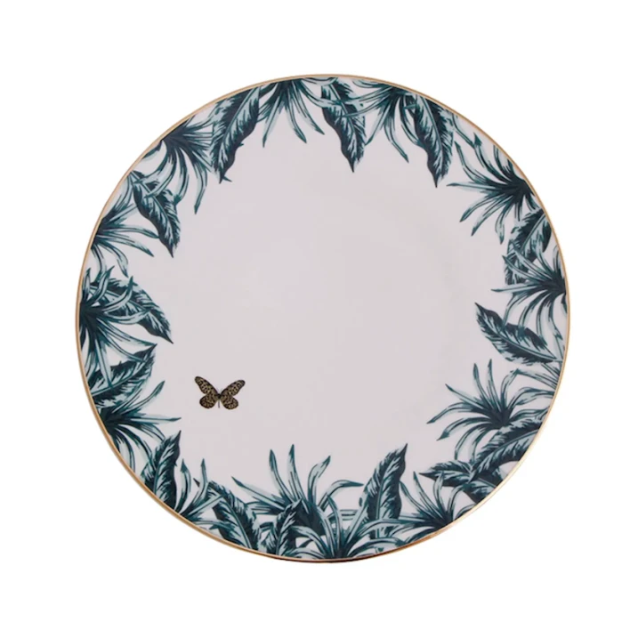 Набор столовой посуды Porland Palms 04ALM005910, 60 предметов, 12 персон, фарфор, белый/черный