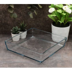 Bişirmə üçün forma Borcam, şüşə, şəffaf, 28 sm