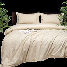 Yataq dəsti Narlı Exclusive Narlı 000765, yorğan üzü 200x220 sm, mələfə 240x260 sm, 2 əd yastıq üzü 50x70 sm, ikinəfərlik, lüks satin, açıq bej