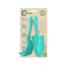 Набор садовых инструментов InGreen, 2 предмета, 21/19 см, бирюзовый Набор садовых инструментов InGreen, 2 предмета, 21/19 см, бирюзовый