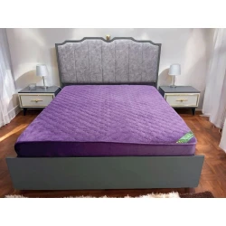 Наматрасник защитный Luxe Cotton Lu-xe-000699, 100x200 см, односпальный, велюр, фиолетовый