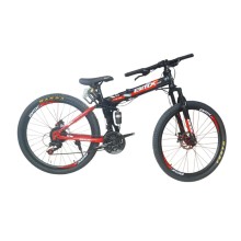 Uşaq velosipedi BMX 24-102 qırmızı, qatlanan, sadə diskli
