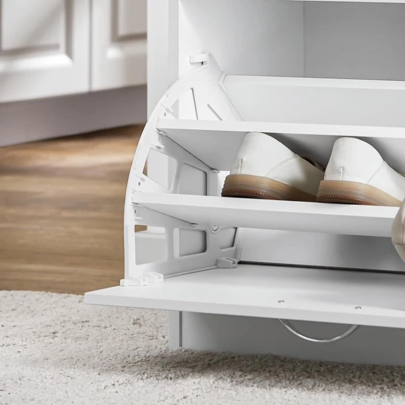 Ayaqqabı üçün tumba Art Mebel 8, laminat, ağ, 60x60x30 sm