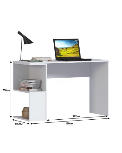 Yazı masası 3563_M2StolWhiteWh Ağ, LDSP, 75x50x119 sm