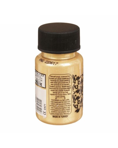 Akril boya-metallik Cadence Dora Metallic Paint 198 Sand Gold 50 ml