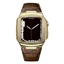 Qayış və çexol SW684 Apple Watch 44/45mm üçün Brown/Gold