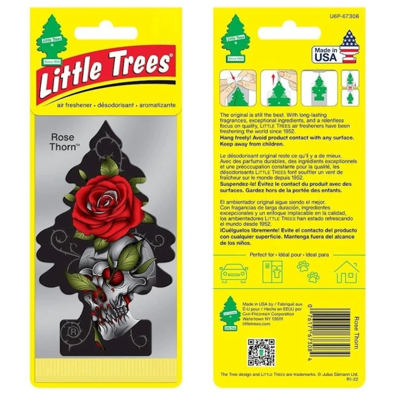 Ароматизатор для автомобиля Little Trees Rose Thorn, 1 шт Ароматизатор для автомобиля Little Trees Rose Thorn, 1 шт