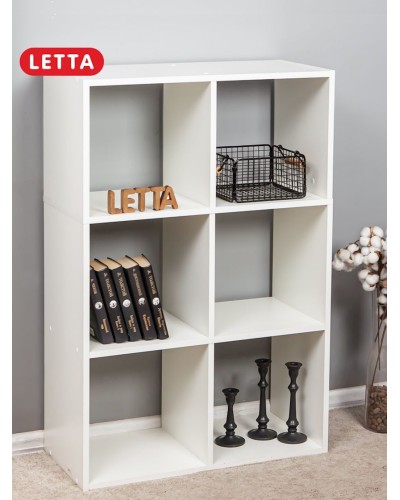 Stellaj Letta Large White, 108х33х72 sm, LDSP, ağ