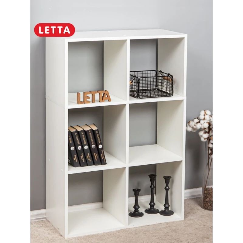Стеллаж Letta Large White, 108х33х72 см, ЛДСП, белый
