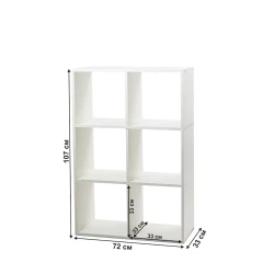 Стеллаж Letta Large White, 108х33х72 см, ЛДСП, белый Стеллаж Letta Large White, 108х33х72 см, ЛДСП, белый