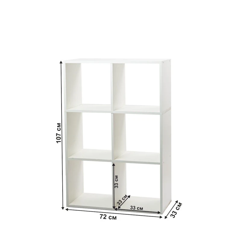 Стеллаж Letta Large White, 108х33х72 см, ЛДСП, белый