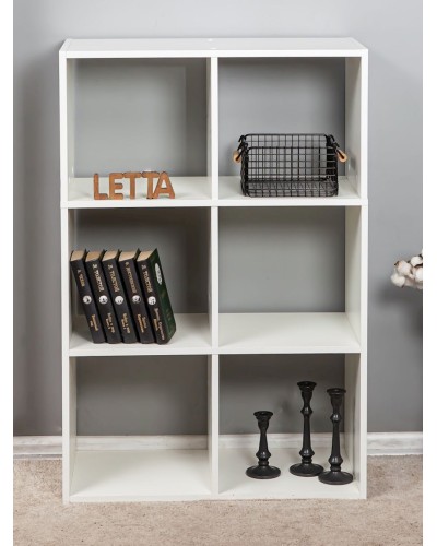 Stellaj Letta Large White, 108х33х72 sm, LDSP, ağ