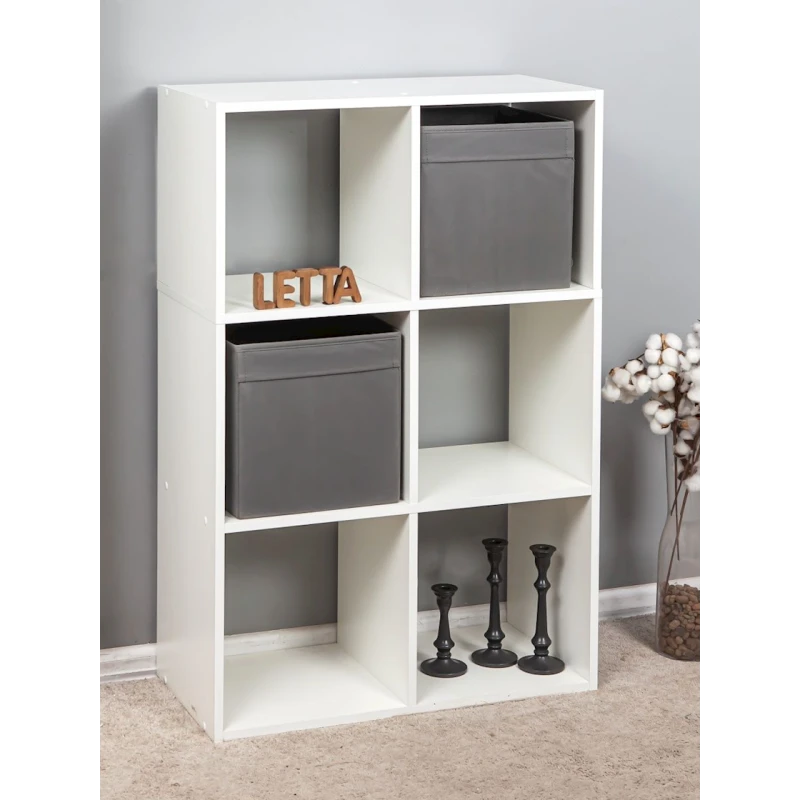 Стеллаж Letta Large White, 108х33х72 см, ЛДСП, белый