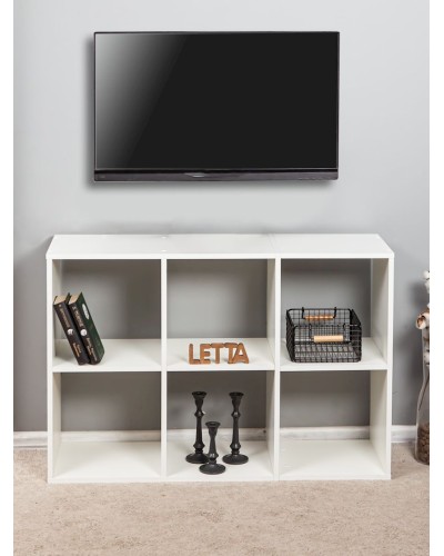 Stellaj Letta Large White, 108х33х72 sm, LDSP, ağ