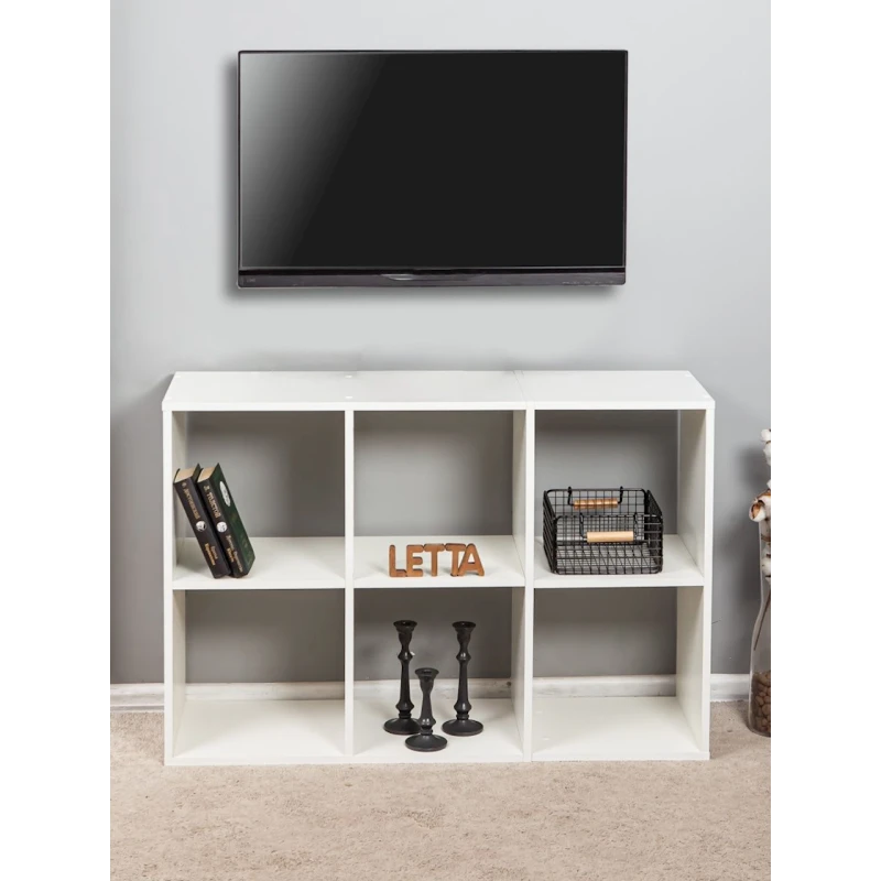 Стеллаж Letta Large White, 108х33х72 см, ЛДСП, белый