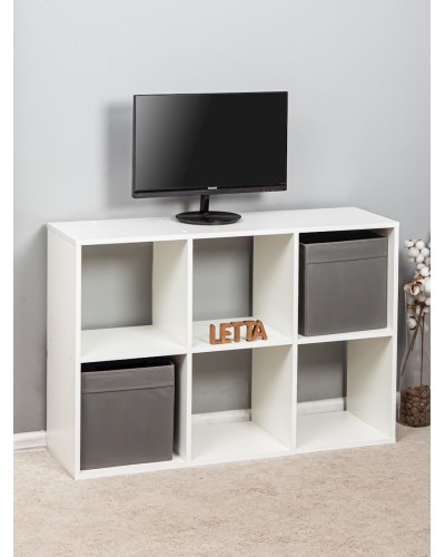 Stellaj Letta Large White, 108х33х72 sm, LDSP, ağ