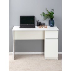 Kompüter masası Letta, LDSP, ağ, 75x50x106 sm