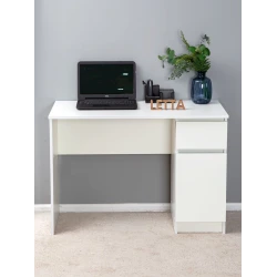 Компьютерный стол Letta, ЛДСП, белый, 75x50x106 см Компьютерный стол Letta, ЛДСП, белый, 75x50x106 см