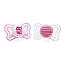 Əmziklər dəsti Chicco Physio Light, 6-16 ay, silikon, 2 əd, çəhrayı