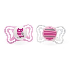Əmziklər dəsti Chicco Physio Light, 6-16 ay, silikon, 2 əd, çəhrayı