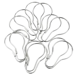 Кольца для шторки в ванной JYSK Vara металл, 12 шт, серебристые