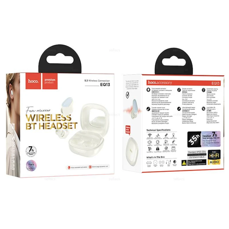 Беспроводные наушники Hoco EQ13 Milky White