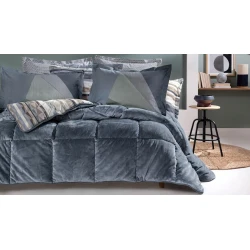 Комплект постельного белья Yataş Rach, одеяло 155x215 см, простыня 100x200 см, наволочка 50x70 см, односпальный, полиэстер/хлопок, Lacivert
