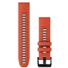 Qayış Garmin QuickFit 22 Flame Red/Graphite Silicone Qayış Garmin QuickFit 22 Flame Red/Graphite Silicone