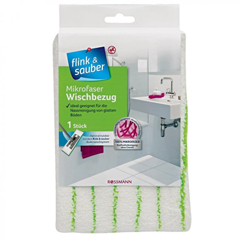 Насадка для швабры Flink & Sauber, микрофибра, 46x16 см