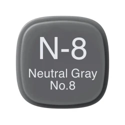 Маркер Copic Classic, N-8, Neutral Gray, No.8, двусторонний, серый