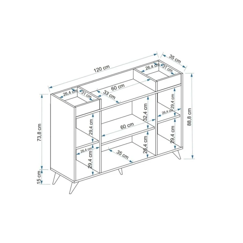 Комод Ev Plus Asir, 120x88x35 см Комод Ev Plus Asir, 120x88x35 см