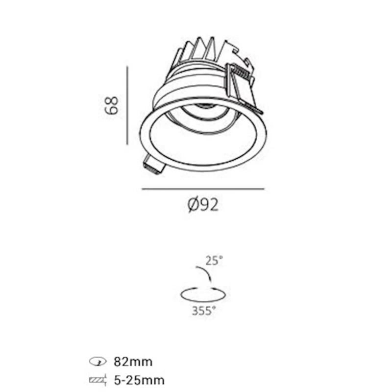 Спот Lustore DEEP TILT WT, белый