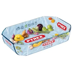 Bişirmə üçün qab Pyrex Inspiration Glass Dish, 33x22 sm, şüşə, şəffaf