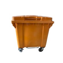 Zibil üçün bak ZK1200S, plastik, təkərli, sarı, 1200 l