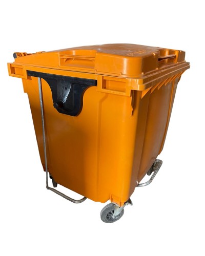 Zibil üçün bak ZK1200S, plastik, təkərli, sarı, 1200 l