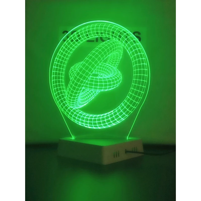 3D gecə lampası cky01, şüşə/dəmirо, yaşıl, 24х20 sm 3D gecə lampası cky01, şüşə/dəmirо, yaşıl, 24х20 sm